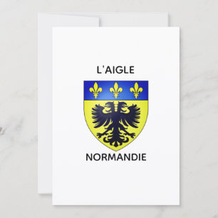 Carte simple - Blason de L'Aigle - Normandie