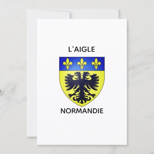 Carte simple - Blason de L'Aigle - Normandie (Devant)