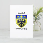 Carte simple - Blason de L'Aigle - Normandie (Debout devant)