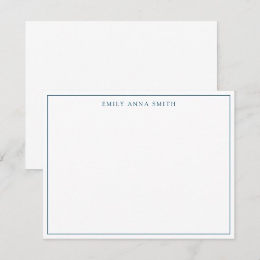 Carte simple Bleu Professionnel (Devant / Derrière)