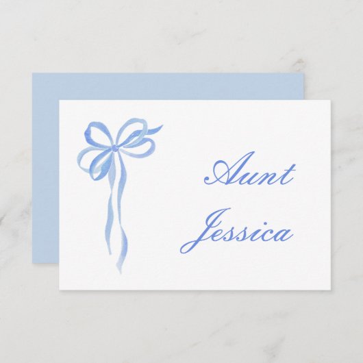 Carte simple bleue (Devant / Derrière)