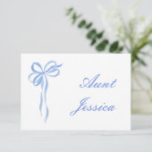 Carte simple bleue (Debout devant)
