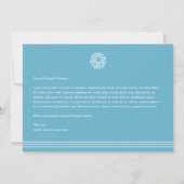 Carte Simple Blue Season's Salutations Holiday Photo (Dos)