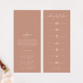 Carte Simple Blush Pink Moderne Mariage Jour Timeline
