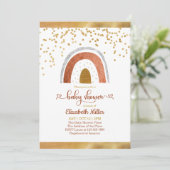 Carte Simple Boho Arc-en-ciel Genre Neutre bébé Garçon D (Debout devant)