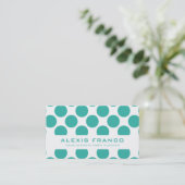 CARTE SIMPLE bold mignon pois jade vert (Debout devant)