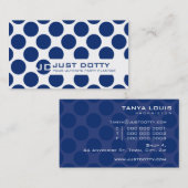 CARTE SIMPLE bold pois bleu marine foncé (Devant / Derrière)