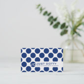 CARTE SIMPLE bold pois bleu marine foncé (Debout devant)