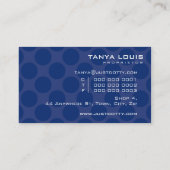 CARTE SIMPLE bold pois bleu marine foncé (Dos)