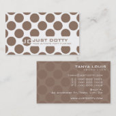 CARTE SIMPLE bold pois mocha brun (Devant / Derrière)
