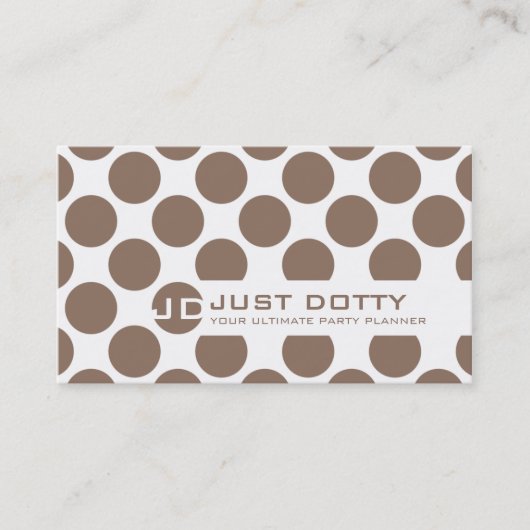 CARTE SIMPLE bold pois mocha brun (Devant)