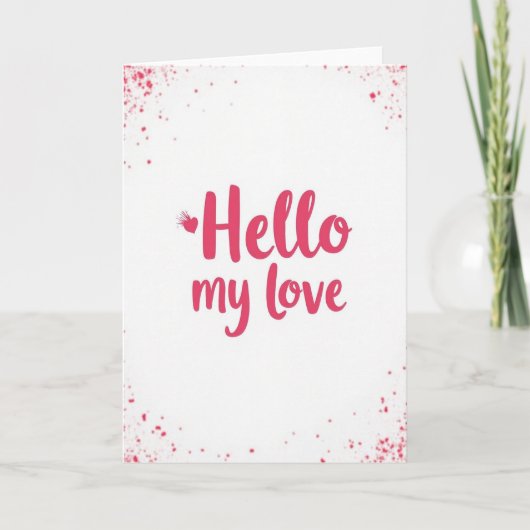 Carte Simple Bonjour Mon Amour (Devant)