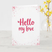 Carte Simple Bonjour Mon Amour (Fleur jaune)