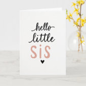 Carte Simple Bonjour Petite Soeur (Fleur jaune)