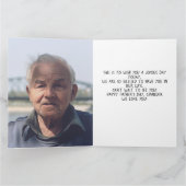 Carte simple Bonne fête des pères, papi deux photo   (Intérieur)