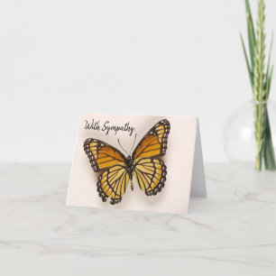 Carte Simple Butterfly Funeral Sympathy Card