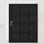 Carte Simple Calendrier de société de Greeting d'entrepr (Dos)