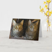 Carte Simple Cats Photo Fête des mères (Fleur jaune)