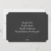 Carte simple Chalkboard personnalisée Photo Holida (Dos)