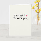 Carte Simple Chance De T'avoir (Fleur jaune)