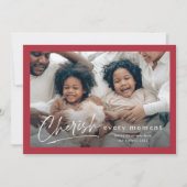 Carte Simple Cherish Script 2 Photo Noël (Devant)