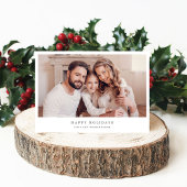 Carte Simple Chic Minimaliste Joyeux Vacances Photo