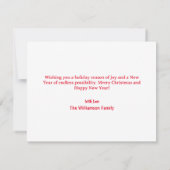 Carte Simple Christmas Tree Line Art Joyeux Noël (Dos)