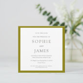 Carte Simple classic chic color save the date  Wedding (Debout devant)