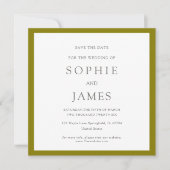 Carte Simple classic chic color save the date  Wedding (Devant)