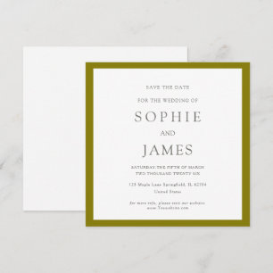 Carte Simple classique chic couleur save the date  Maria