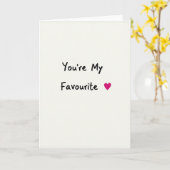 Carte simple cœur favori (Fleur jaune)