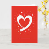 Carte simple cœur rouge (Fleur jaune)
