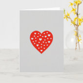 Carte Simple Cœur Rouge (Fleur jaune)