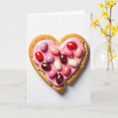 Carte Simple Cœur Sucré (Fleur jaune)