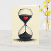 Carte Simple Cœur Temps (Fleur jaune)