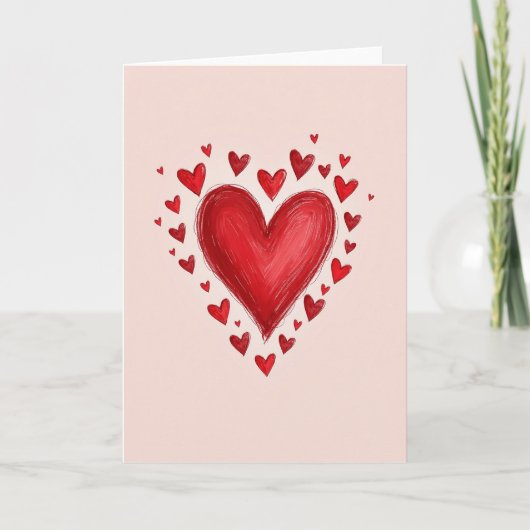 Carte Simple Cœurs (Devant)
