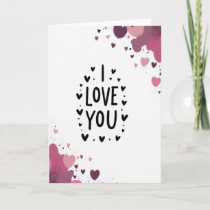 Carte Simple Cœurs Je T'Aime