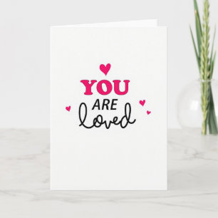 Carte Simple Cœurs Lisses Vous Êtes Aimé