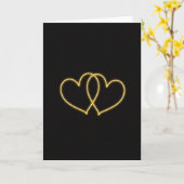 Carte Simple Cœurs Néon (Fleur jaune)