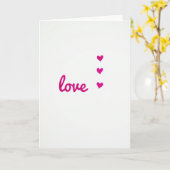 Carte simple coeurs roses amour (Fleur jaune)
