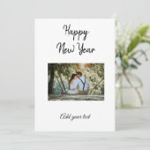 Carte simple coloré minimal heureux nouvelle année ajout (Debout devant)