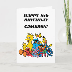 Carte Simple copains de la rue Sésame 1er anniversaire