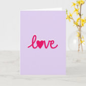Carte simple couche cœur amour (Fleur jaune)