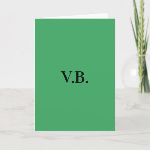 Carte Simple couleur unie ajouter nom texte monogramme