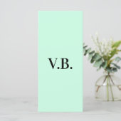 Carte Simple couleur unie ajouter nom texte monogramme (Debout devant)