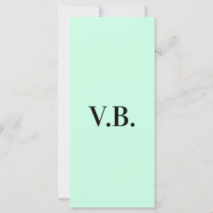 Carte Simple couleur unie ajouter nom texte monogramme