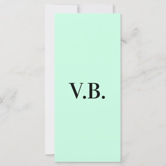 Carte Simple couleur unie ajouter nom texte monogramme (Devant)