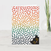 Carte Simple Crépuscule Rétro Pattes de Chat Drôle Papa  (Devant)