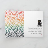 Carte Simple Crépuscule Rétro Pattes de Chat Drôle Papa  (Intérieur)