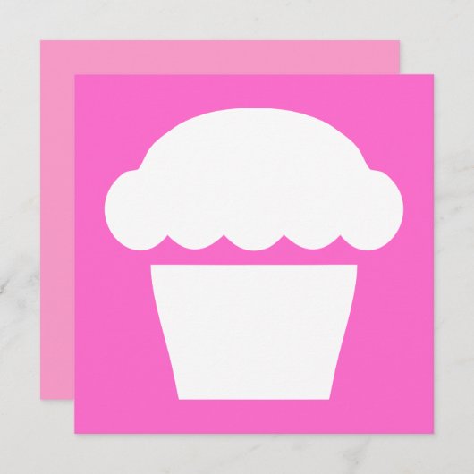 Carte simple cupcake / muffin (Devant / Derrière)
